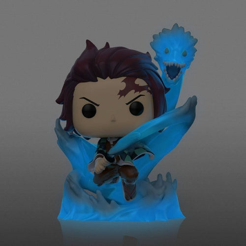 Demon Slayer - Tanjiro with Dragon US Exclusive Glow Translucent Pop! Vinyl Figure - PokéBox Australia