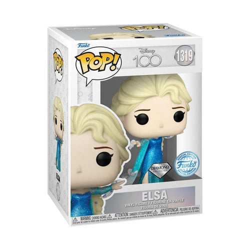 Disney 100th - Elsa Diamond Glitter US Exclusive Pop! Vinyl Figure - PokéBox Australia