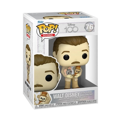 Disney 100th - Walt Disney with Dumbo & Timothy Pop! Vinyl Figure - PokéBox Australia