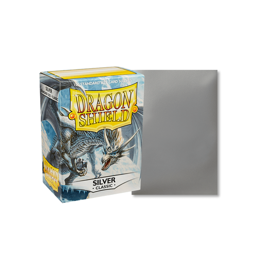 Dragon Shield - Standard Classic Silver Sleeves 100 pack - PokéBox Australia