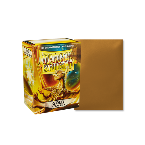 Dragon Shield - Standard Classic Gold Sleeves 100 pack - PokéBox Australia