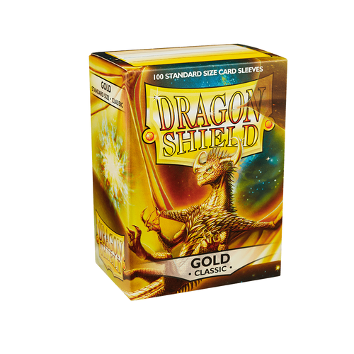 Dragon Shield - Standard Classic Gold Sleeves 100 pack - PokéBox Australia