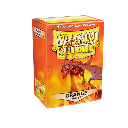 Dragon Shield - Standard Matte Orange Sleeves 100 pack - PokéBox Australia