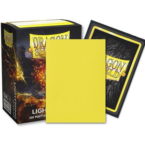 Dragon Shield - Standard Size DUAL MATTE - Lightning Yellow Ailia [100pk] - PokéBox Australia