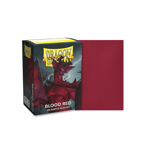 Dragon Shield - Standard Matte Blood Red Sleeves 100 pack - PokéBox Australia