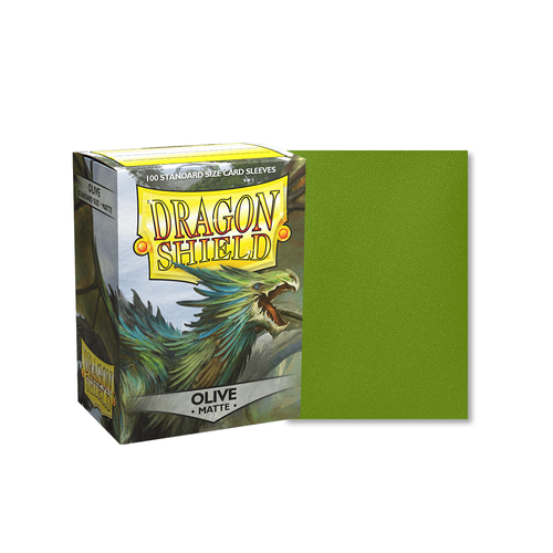 Dragon Shield - Standard Matte Olive Sleeves 100 pack - PokéBox Australia
