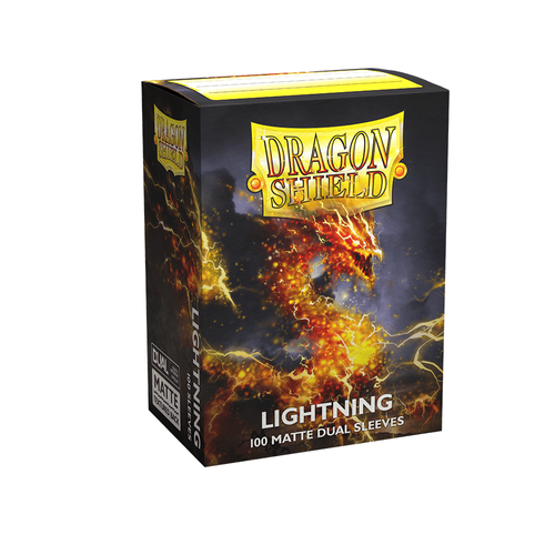 Dragon Shield - Standard Dual Matte Lightning Yellow Sleeves 100 pack - PokéBox Australia