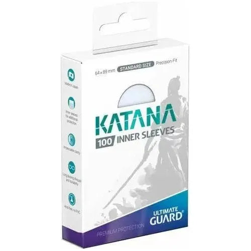 Ultimate Guard - Katana Standard Size Inner Sleeves Transparent (100) - PokéBox Australia