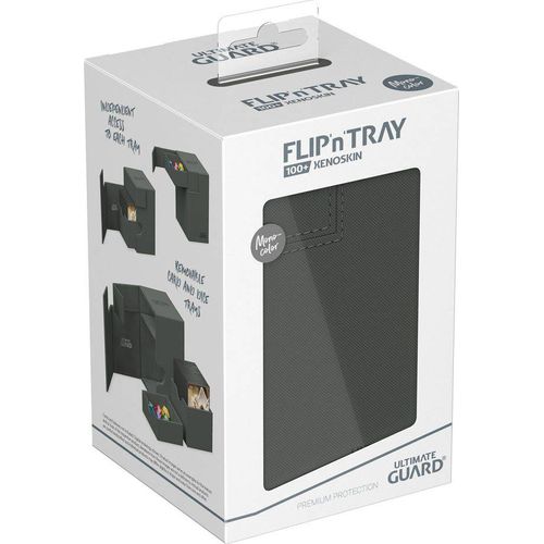 Ultimate Guard Flip n Tray 100+ XenoSkin Monocolor Grey Deck Box - PokéBox Australia