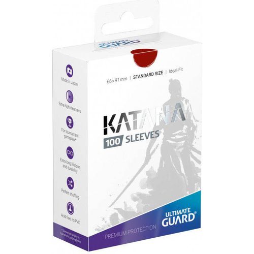 Ultimate Guard Katana Standard Size Sleeves Red (100) - PokéBox Australia
