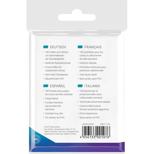 Ultimate Guard - Precise - Fit Side Loading Standard Size (100) Sleeves - PokéBox Australia