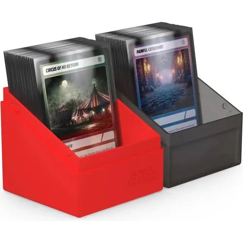 Ultimate Guard Synergy Boulder Deck Case 100+ Black/Red Deck Box - PokéBox Australia