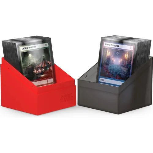 Ultimate Guard Synergy Boulder Deck Case 100+ Black/Red Deck Box - PokéBox Australia