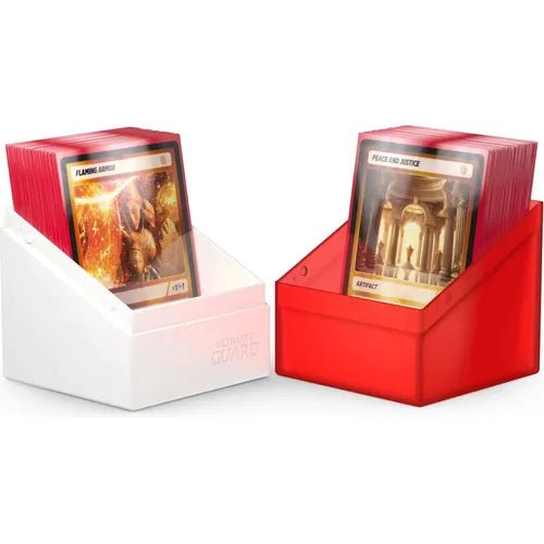 Ultimate Guard Synergy Boulder Deck Case 100+ Red/White Deck Box - PokéBox Australia