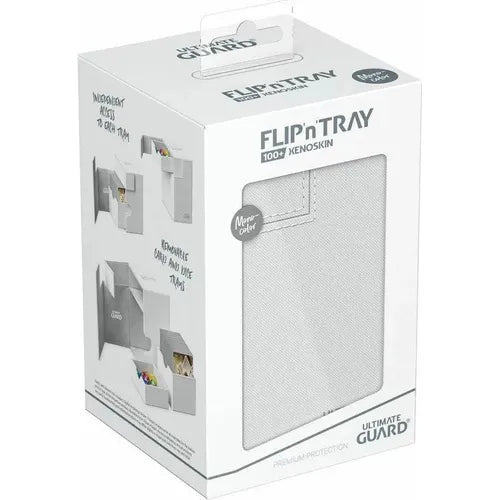 Ultimate Guard Flip n Tray 100+ XenoSkin Monocolor White Deck Box - PokéBox Australia